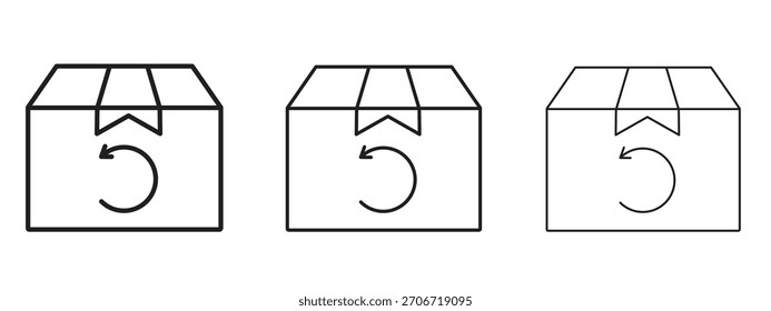 Icono de la compra de la vuelta con el estilo del contorno, diseños de la Ilustración vectorial