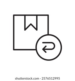 Return purchase icon Outline vector for web ui