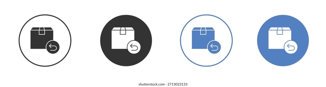 Icono de compra de retorno simple Vector minimalista EPS