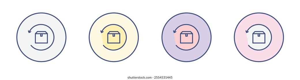 Return purchase icon Thin line flat illustration