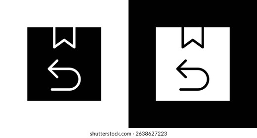 Return purchase icon Vector in flat style. Collection silhouettes