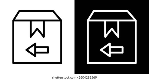 Return purchase icons vectors set in stroke line style.