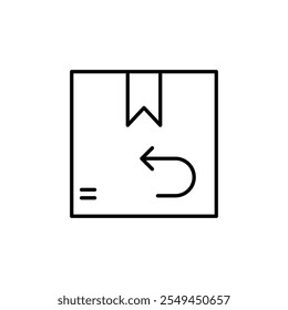 Return purchase vector icon outlined style.