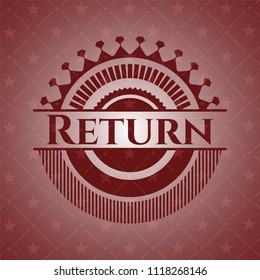 Return red emblem. Retro