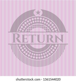 Return retro pink emblem