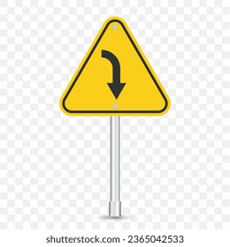 Return road sign symbol transparent grid background