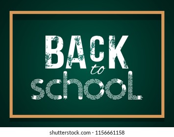 Return to the school board with text captions. Vector illustration banner.concept September 1