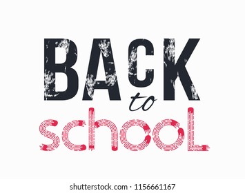 Return to the school board with text captions. Vector illustration banner.concept September 1