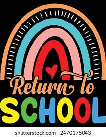 Return to school teacher t shirt Design