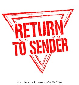 Return Sender Red Grunge Rubber Stamp Stock Vector (Royalty Free ...