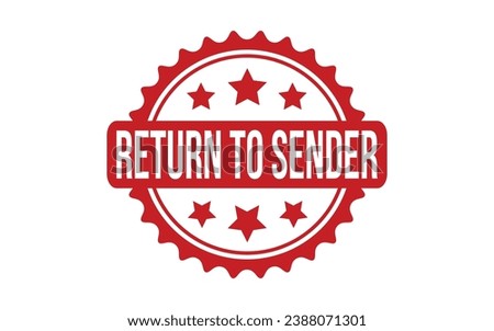 Return To Sender rubber grunge stamp seal vector