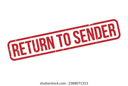 Return To Sender Rubber Stamp Seal Vector