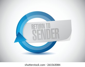 return to sender sign concept illustration design over white