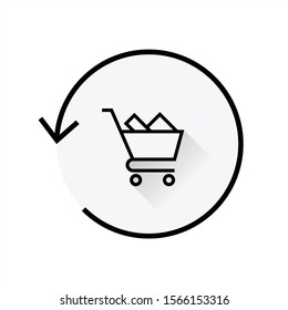 Return to shopping cart icon design