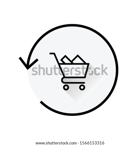 Return to shopping cart icon design