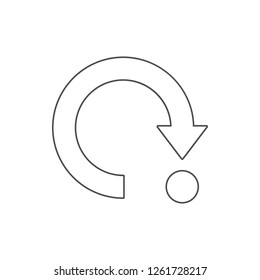 return sign icon. Element of web for mobile concept and web apps icon. Thin line icon for website design and development, app development