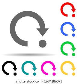 return sign multi color style icon. Simple thin line, outline vector of web icons for ui and ux, website or mobile application