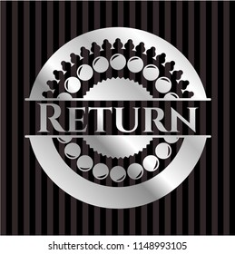 Return silvery badge or emblem