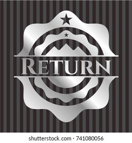 Return silvery shiny emblem