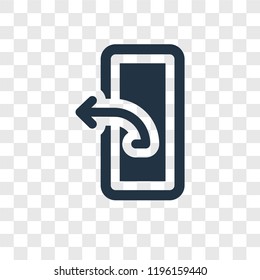 Return vector icon isolated on transparent background, Return transparency logo concept