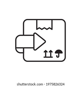 Return vector outline icon style illustration. EPS 10 File