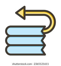 Return Vector Thick Line Filled Colors Icon For Personal And Commercial Use.
