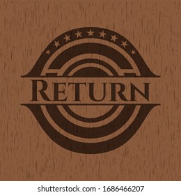 Return wood icon or emblem. Vector Illustration.