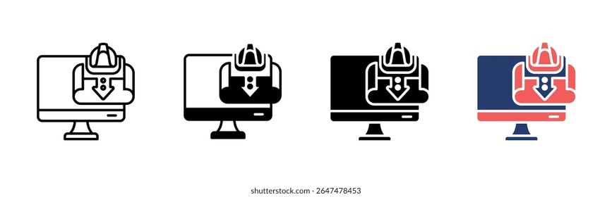 Return Work Plan icon sheet multiple style collection