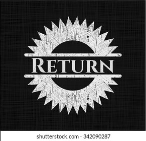Return written on a chalkboard