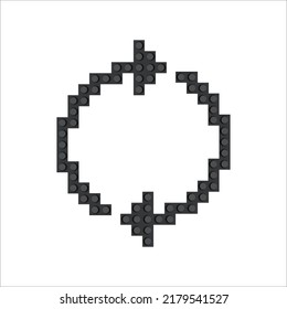 Returned Arrows icon. on a white background. made from the constructor