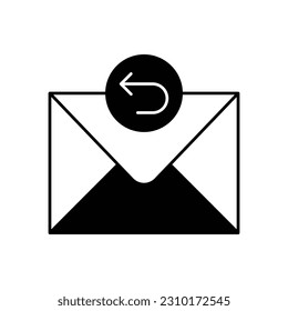Returned email  Glyph Vector Icon that can easily edit or modify

