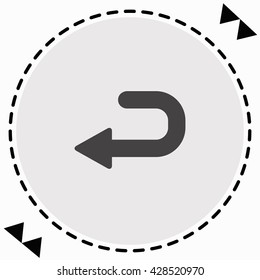 Returned icon Flat Design. Isolated Illustration.
