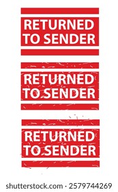 Returned to Sender, vector rust dirty red simple rectangle vector rubber stamp effect