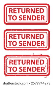 Returned to Sender, vector rust dirty red simple rectangle vector rubber stamp effect