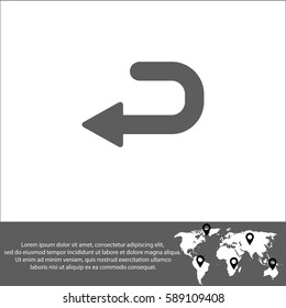 Returned vector  icon.