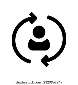 returning audience icon for your website, mobile, presentation, and logo design.