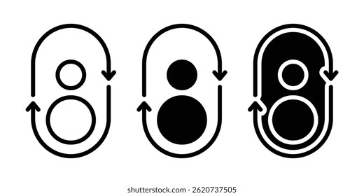 Icono de Cliente de retorno. Vector de ilustración