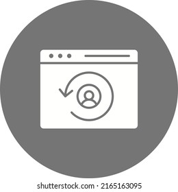 Returning Visitor icon vector image. Can also be used for Digital Marketing. Suitable for mobile apps, web apps and print media.