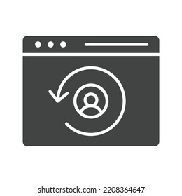 Returning Visitor icon vector image. Can also be used for Digital Marketing. Suitable for mobile apps, web apps and print media.