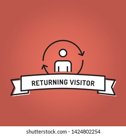 RETURNING VISITOR AND ILLUSTRATION ICON CONCEPT 