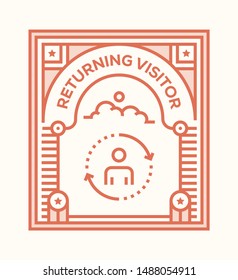 RETURNING VISITOR AND ILLUSTRATION ICON CONCEPT