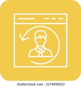 Returning Visitor vector icon. Can be used for printing, mobile and web applications.