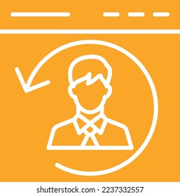 Returning Visitor vector icon. Can be used for printing, mobile and web applications.