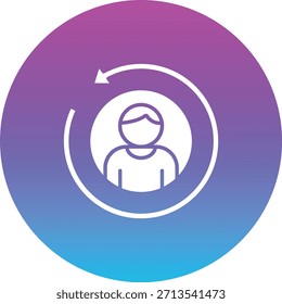 Icono de Vector de visitantes que regresa. Se puede utilizar para aplicaciones de impresión, móviles y de Web.