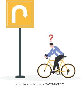 Returning without success, turning point or corner, reversing and changing direction,

