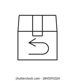 returns icon element of e-commerce icon for mobile concept and web apps. Thin line returns icon can be used for web and mobile. Premium icon on white background