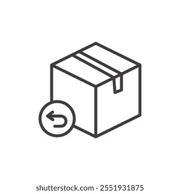 Devuelve el icono aislado en el fondo blanco. Icono de Vector.