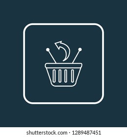 Returns icon line symbol. Premium quality isolated removal element in trendy style.