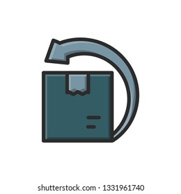 returns icon vector full colour design
