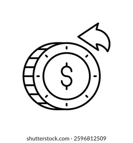 Returns and Refunds icon vector stock illustration